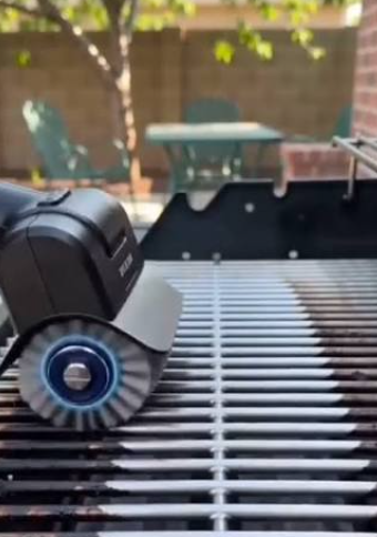Limpiador eléctrico de parrillas cabezal giratorio