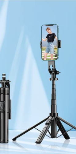 Trípode de selfie 360 grados con control remoto